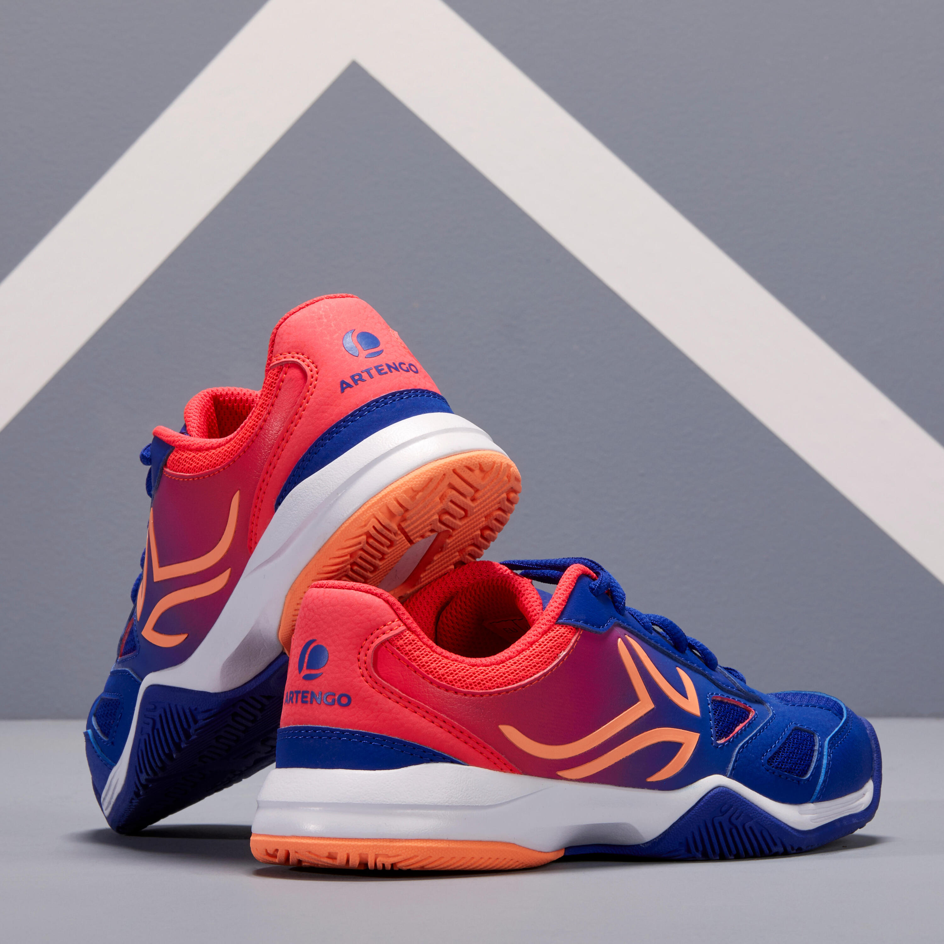 TS560 JR Kids' Tennis Shoes - Indigo/Pink 7/9