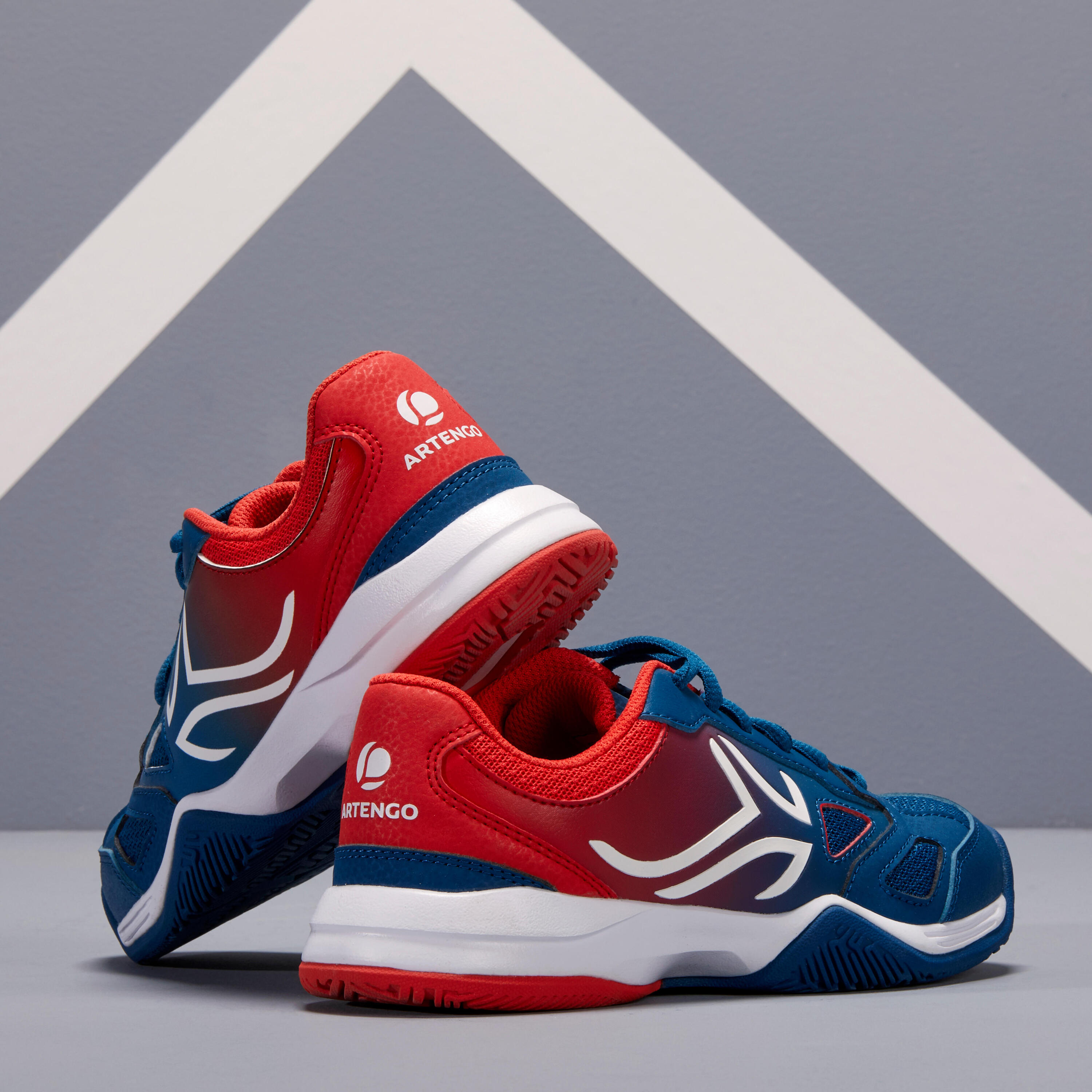 TS560 JR Kids' Tennis Shoes - Blue/Red 8/9