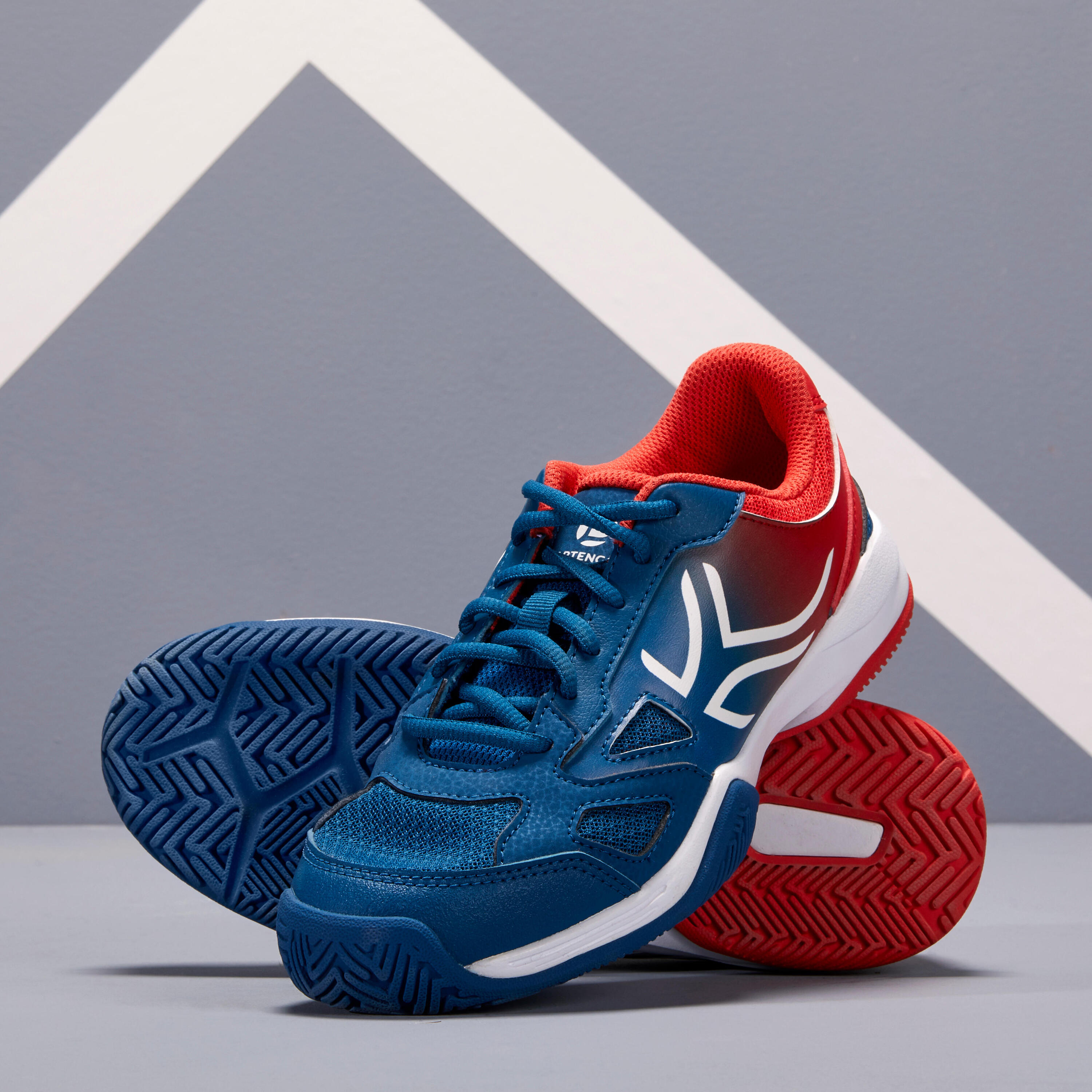 TS560 JR Kids' Tennis Shoes - Blue/Red 7/9