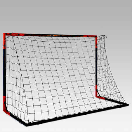 Medium movable steel football goal, orange