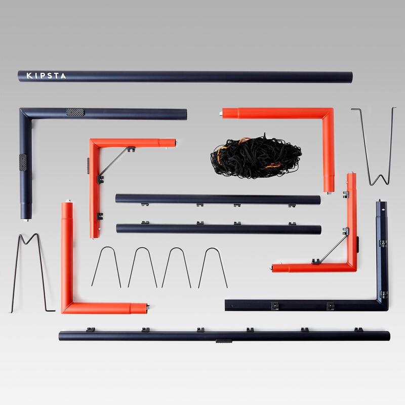 Medium movable steel football goal, orange