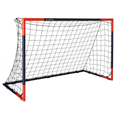 Medium movable steel football goal, orange