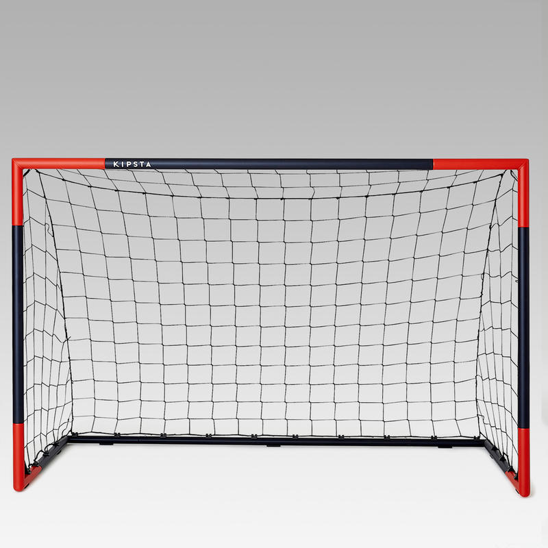 SG 500 Football Goal Size M Navy Blue/Orange 6 x 4 ft Decathlon