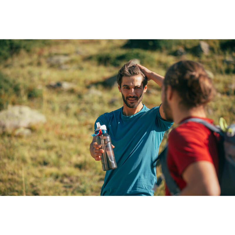 Erkek Kısa Kollu Outdoor Tişört - Koyu Gri - MH100