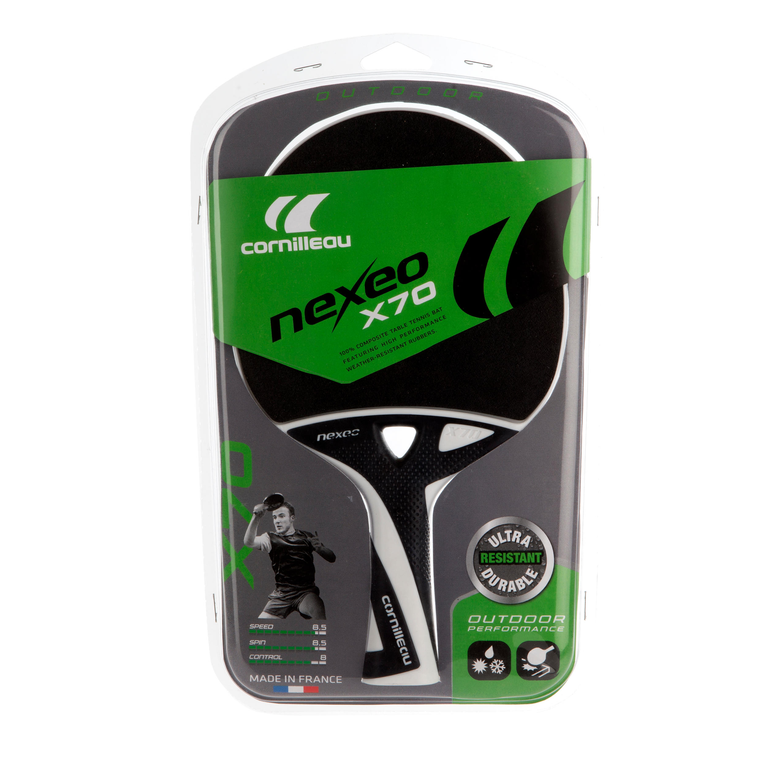 CORNILLEAU Pálka na stolný tenis Nexeo X70 Outdoor konkávny tvar · záber 3