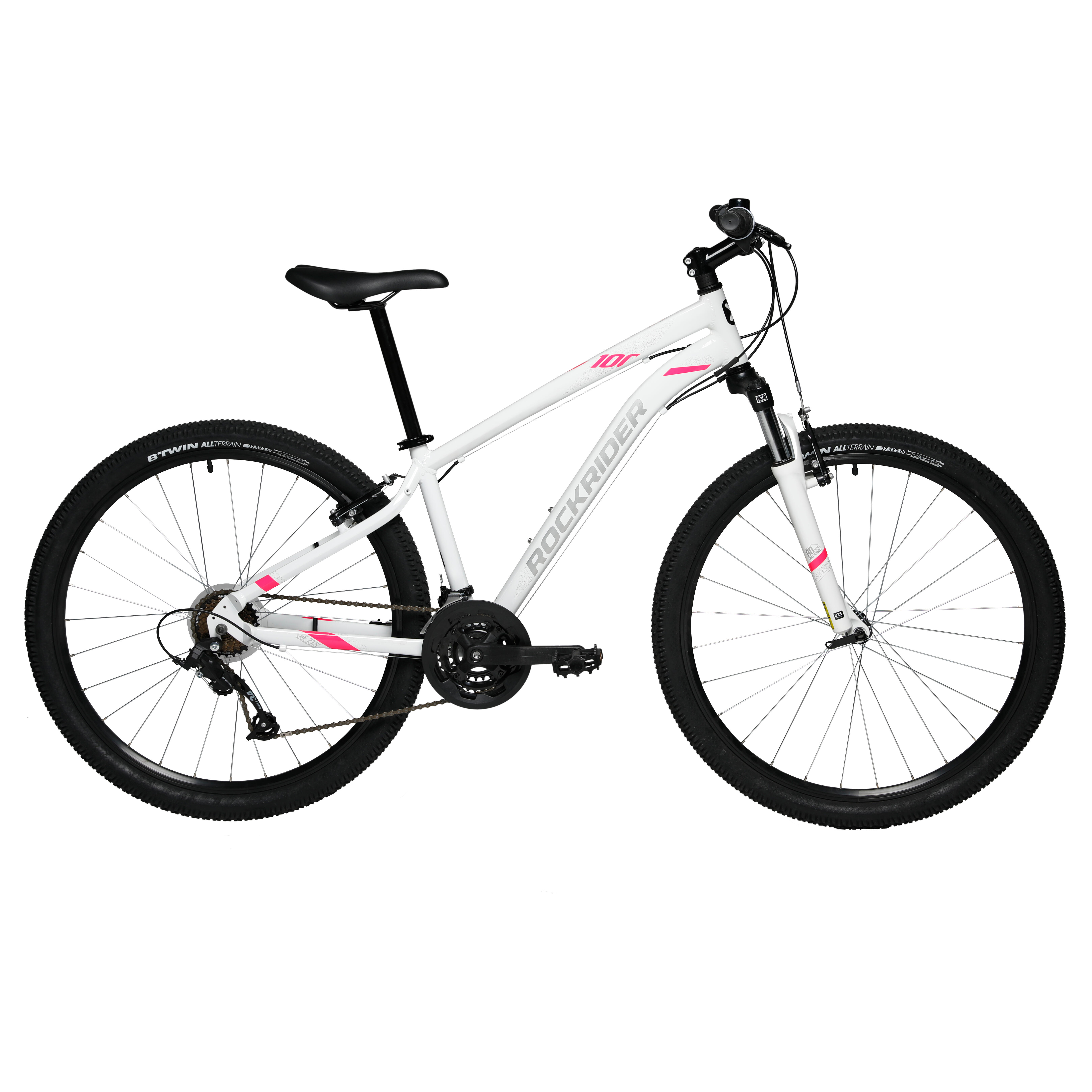 27.5" Women's Mountain Bike - ST 100 White/Pink - ROCKRIDER
