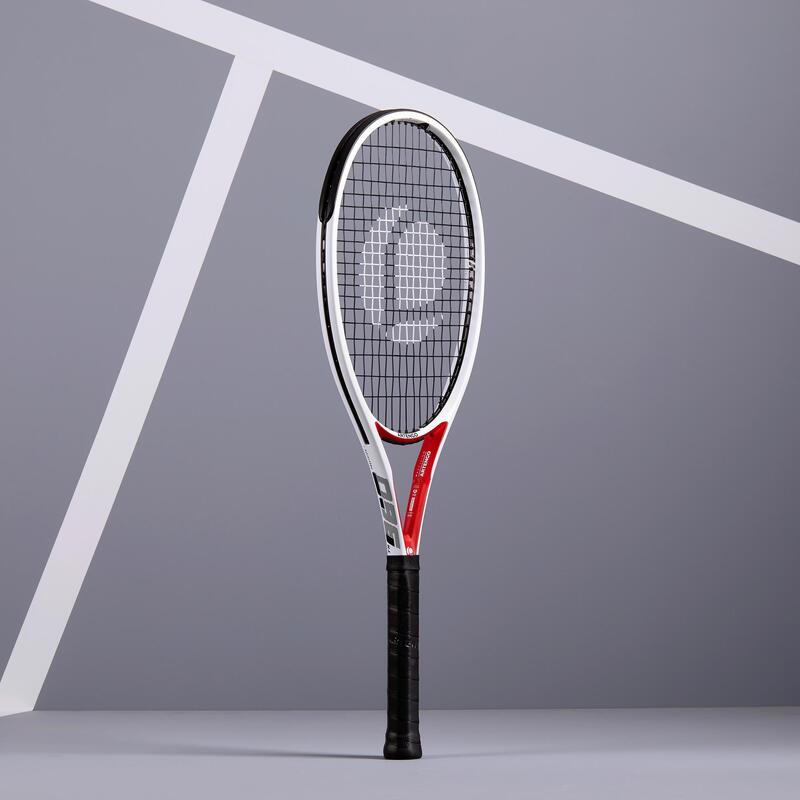 Racchetta tennis adulto TR 960 PRECISION bianco-rosso