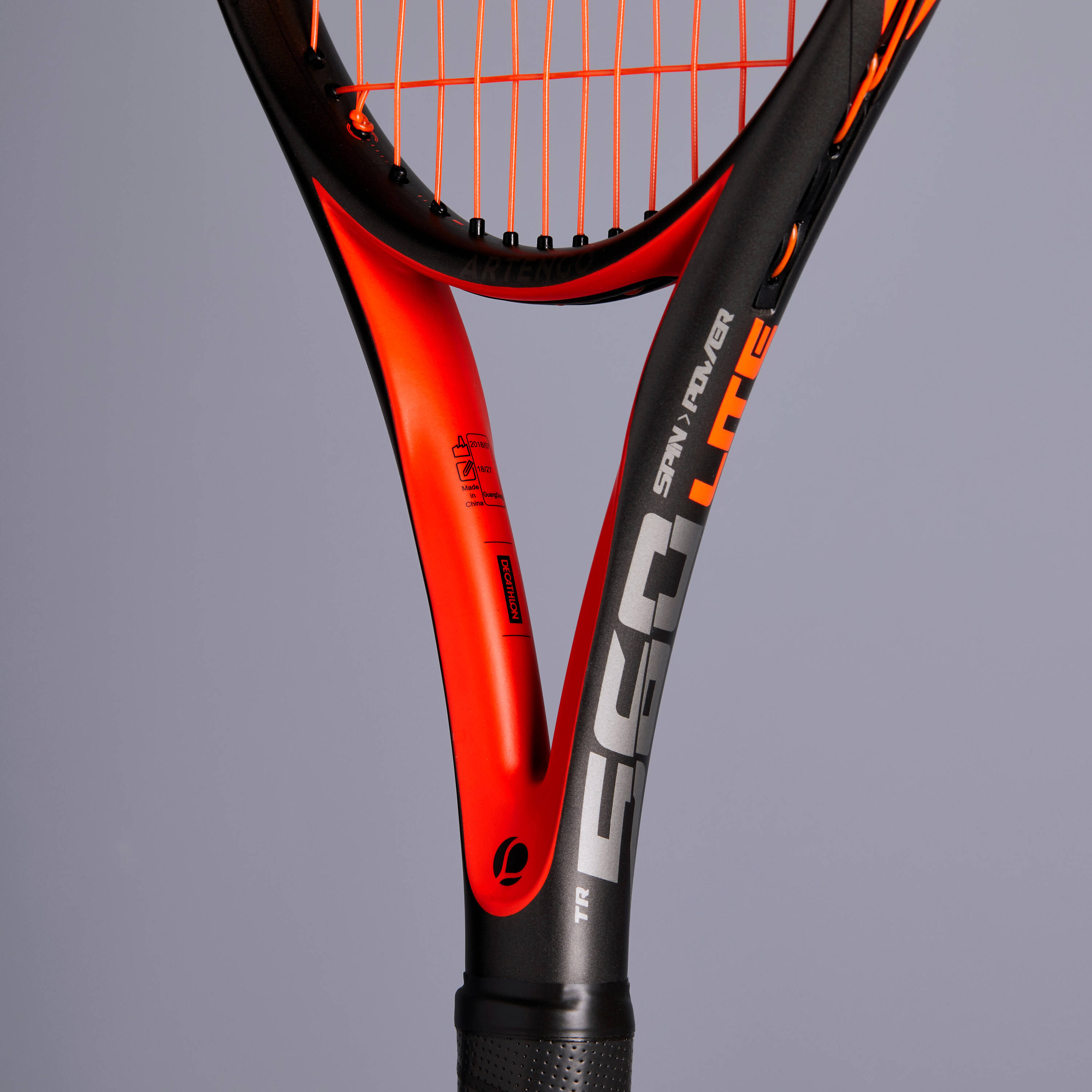 Adult Tennis Racket TR560 Lite - Black/Orange -  5
