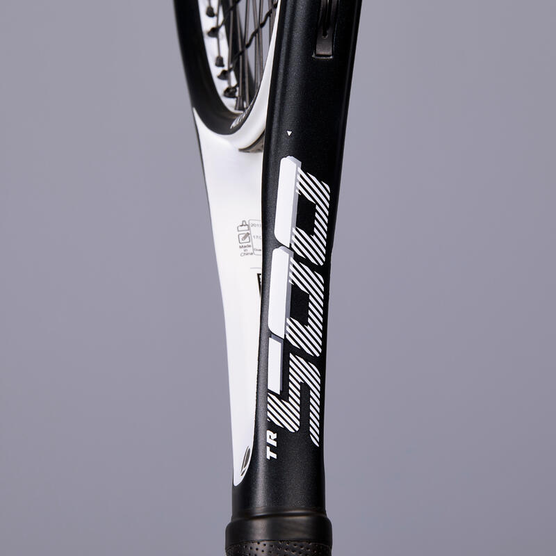 Tennisracket voor volwassenen TR500 oversized zwart wit
