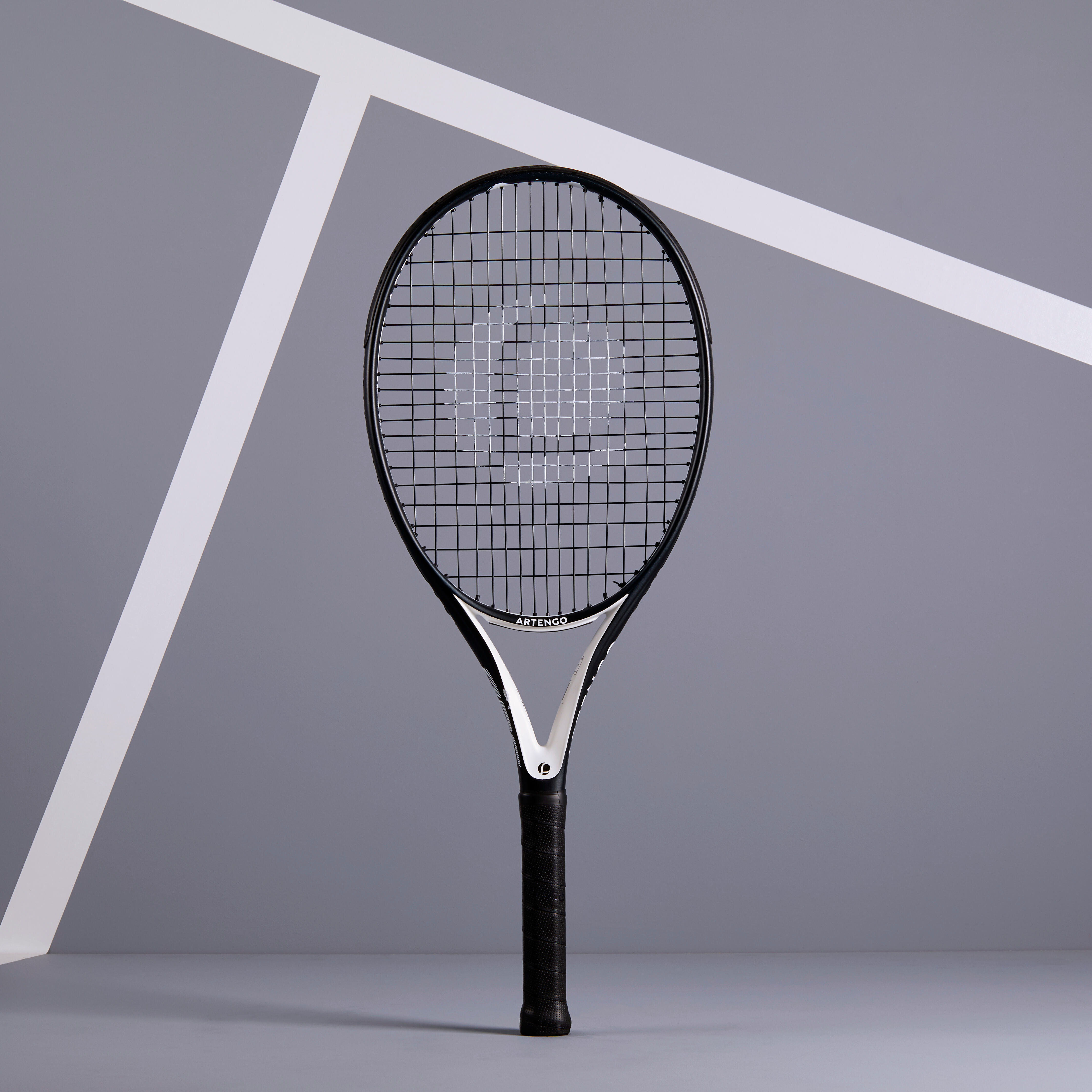 Rachetă Tenis TR500 Oversize Negru-Alb Adulţi Adulți