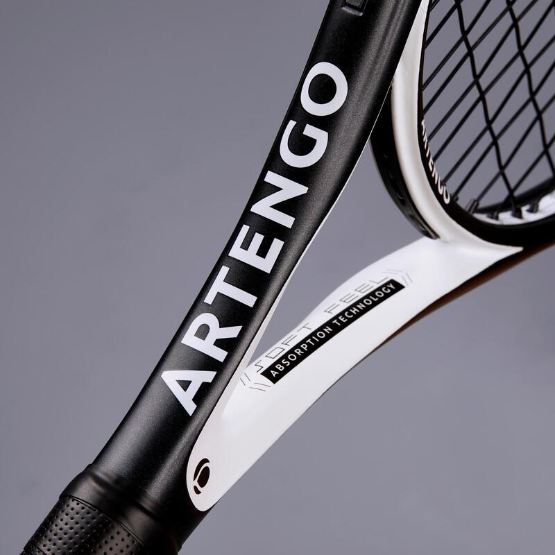 Racchetta tennis adulto TR500 OVERSIZE nero-bianco