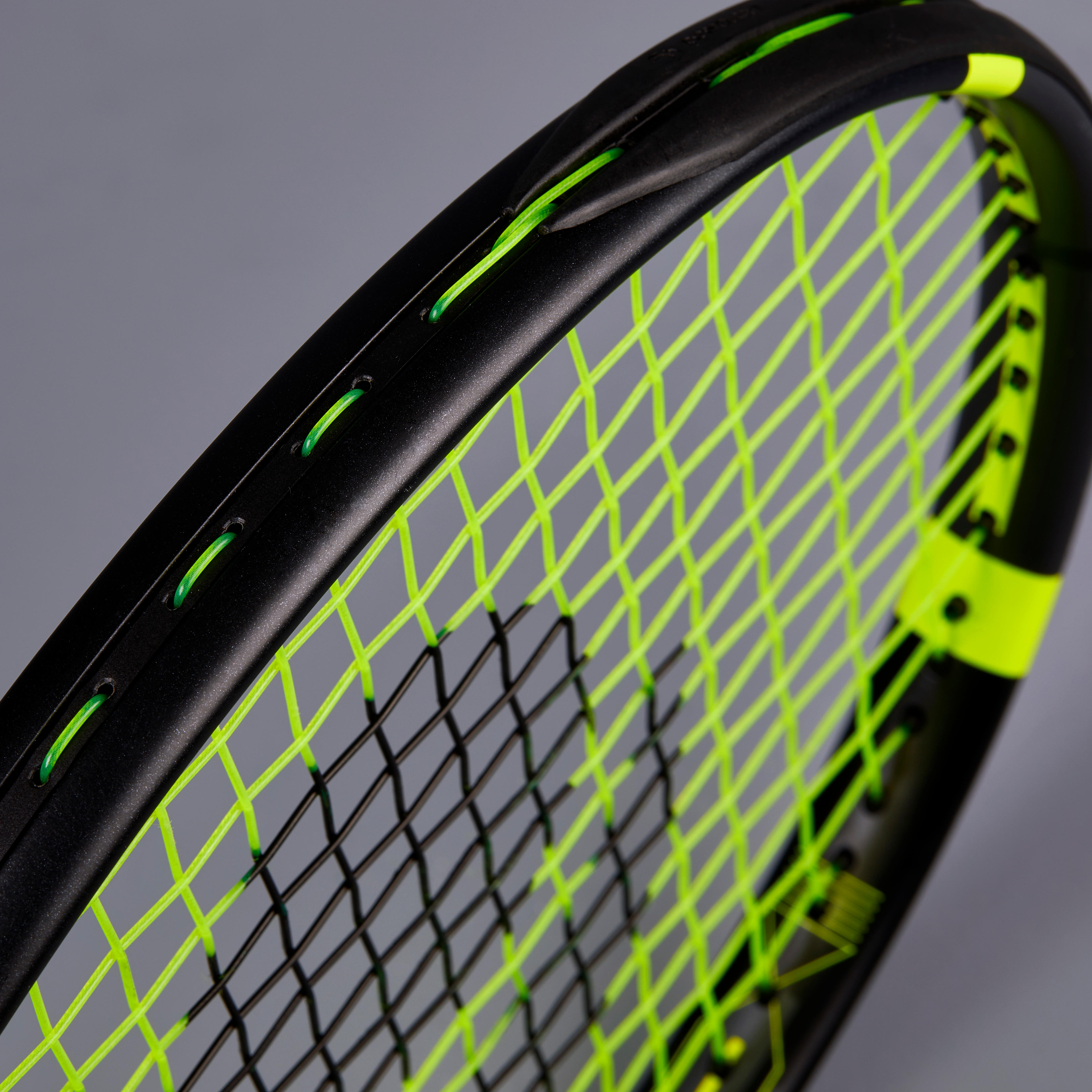Tennis Racket - TR 160 Graph Black - Black, Yellow green - Artengo ...