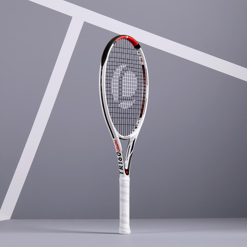 RAQUETTE DE TENNIS ADULTE TR160 GRAPH BLANC