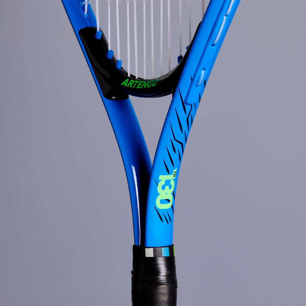 Tennisschläger TR130 23 Zoll besaitet Kinder blau