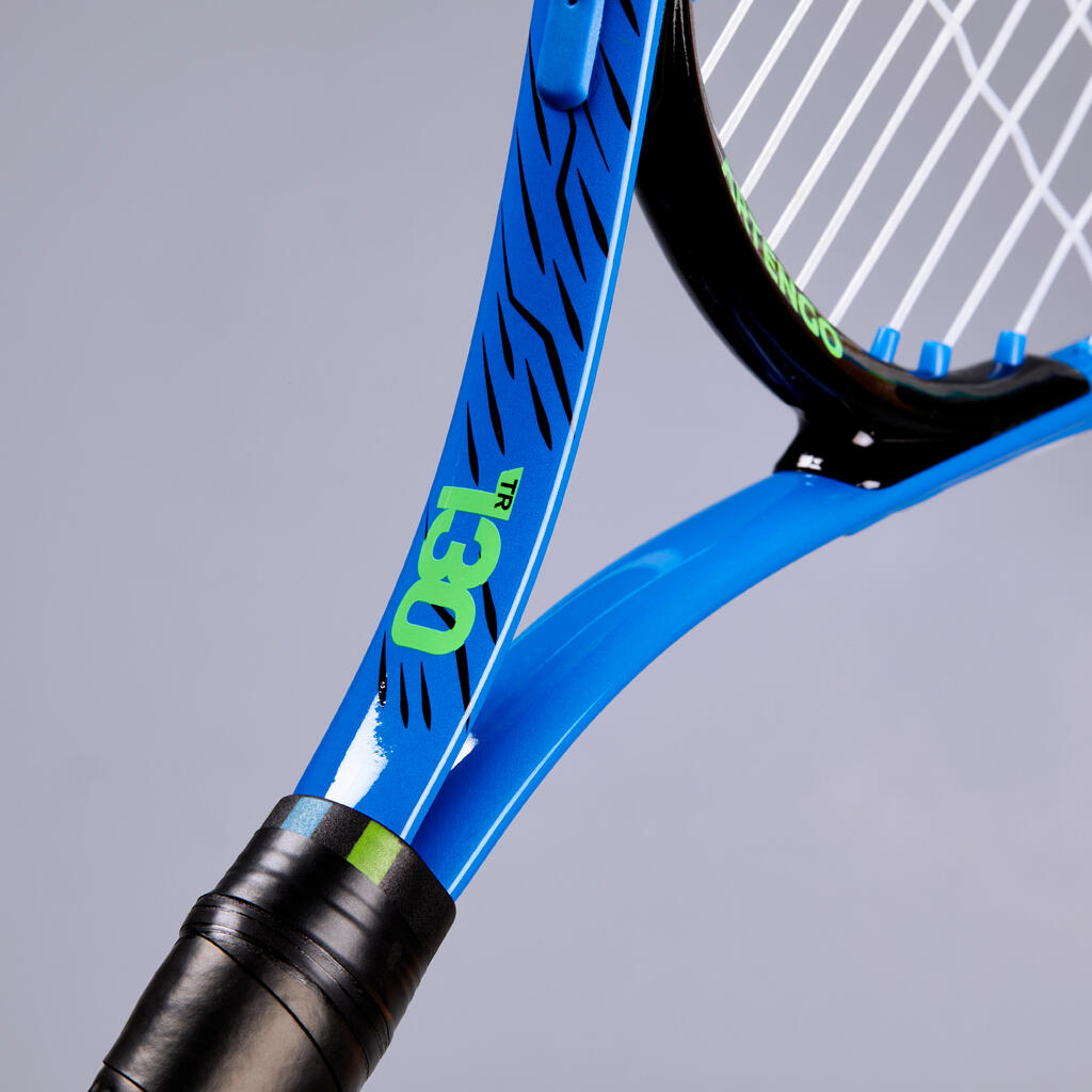 Tennisschläger TR130 23 Zoll besaitet Kinder blau