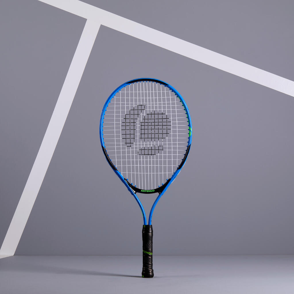 Tennisschläger TR130 23 Zoll besaitet Kinder blau