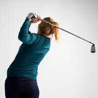 Women's Golf Pullover - Petrol Blue