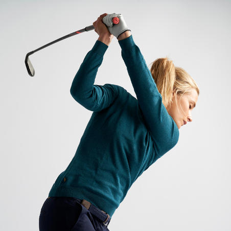 PULL DE GOLF FEMME BLEU PETROLE