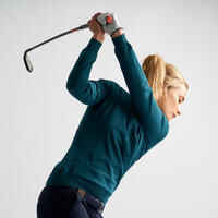 Women's Golf Pullover - Petrol Blue