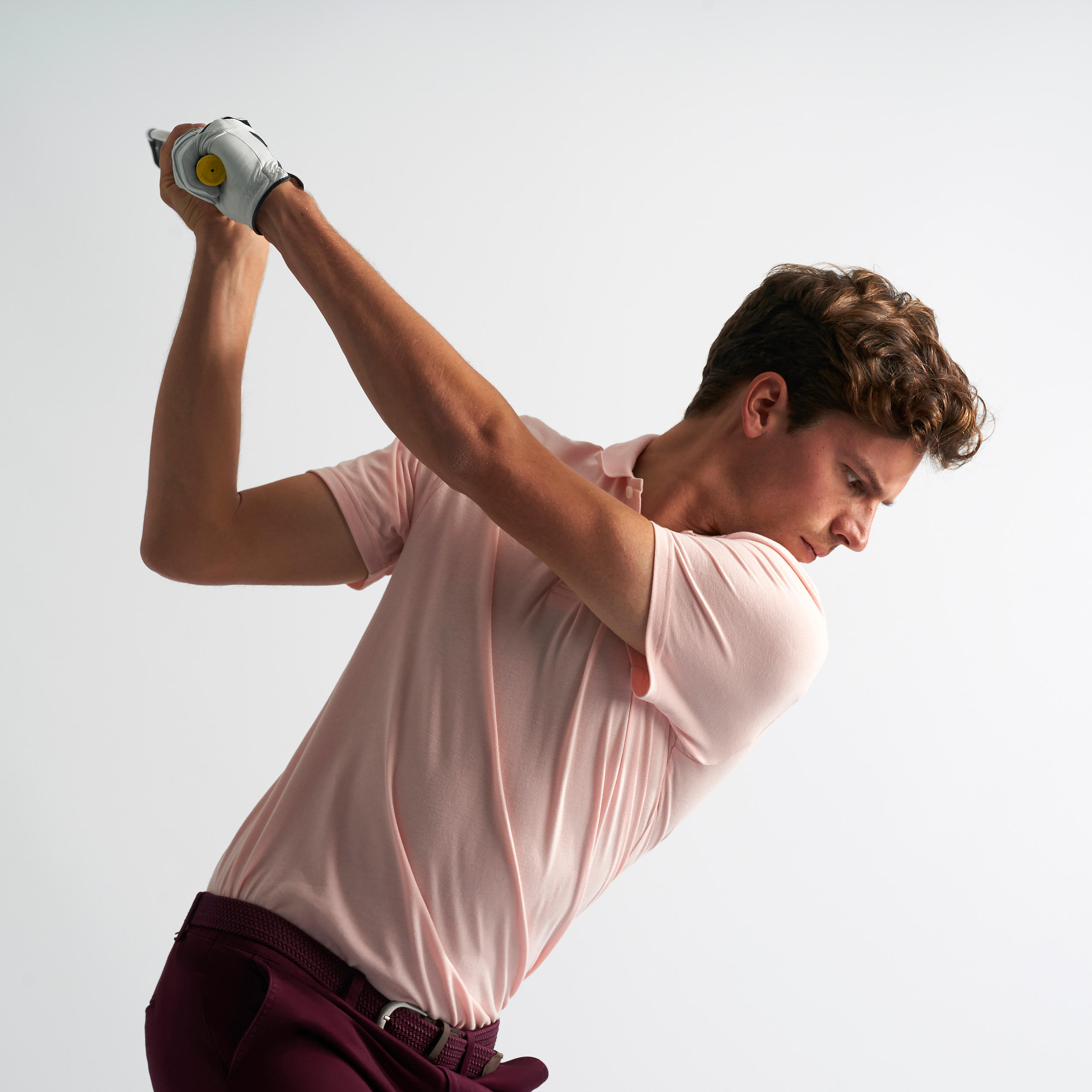 

Men' Golf Polo T-Shirt 500 Pale Pink