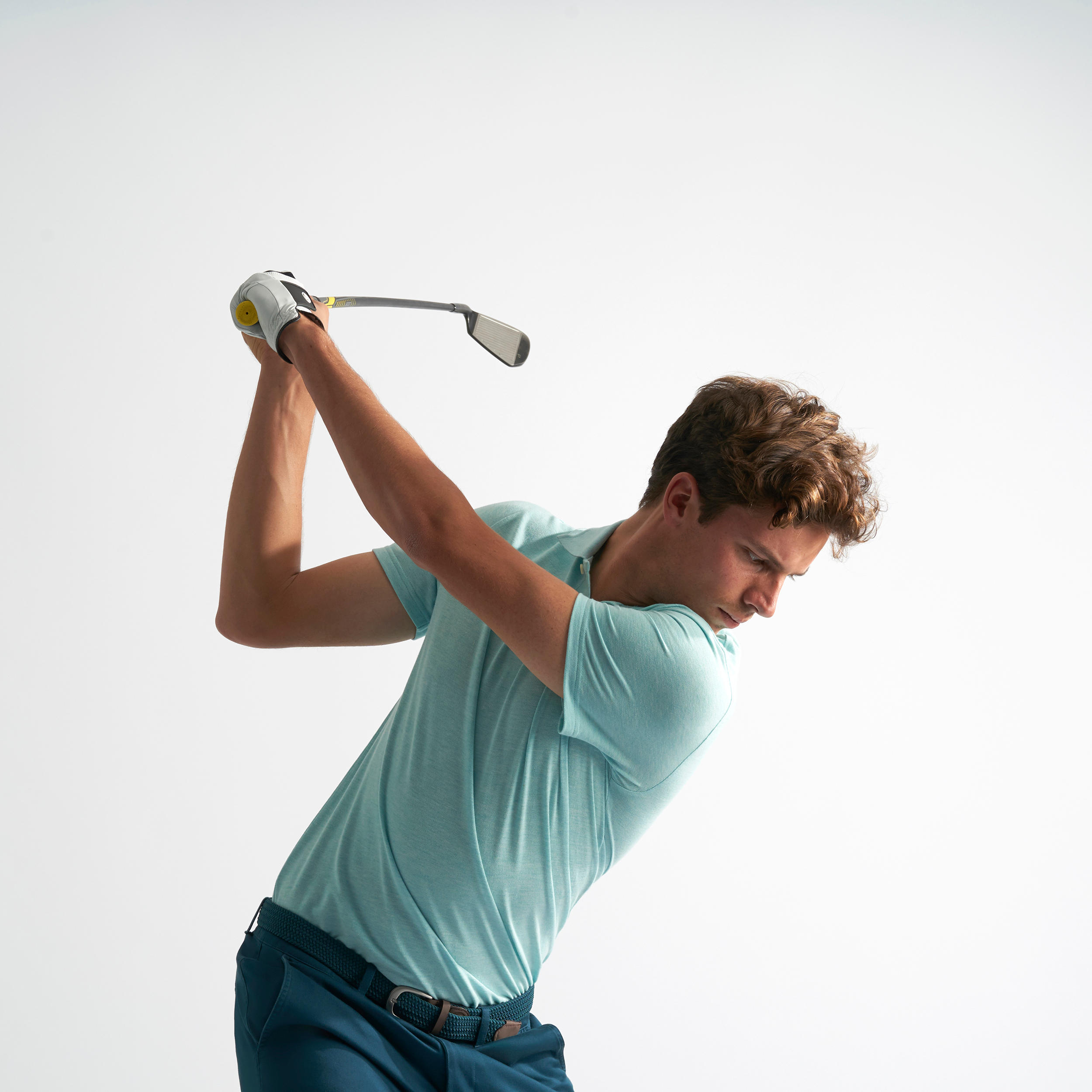 

Men's Golf Short Sleeve Polo Shirt - Mottled Mint -  By INESIS | Decathlon