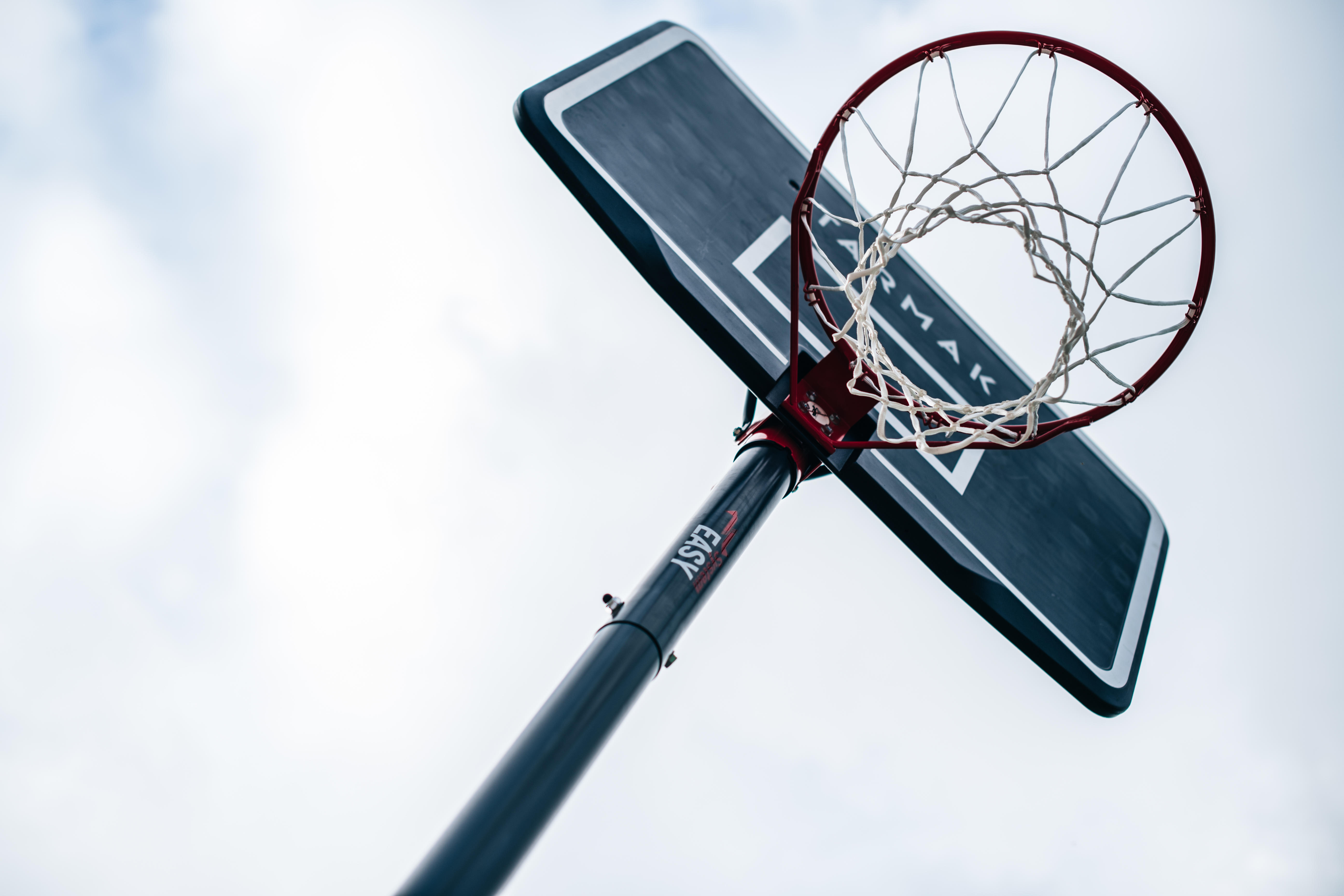 Panier de basket sur pied réglable à roulettes - B 100 Easy noir - TARMAK