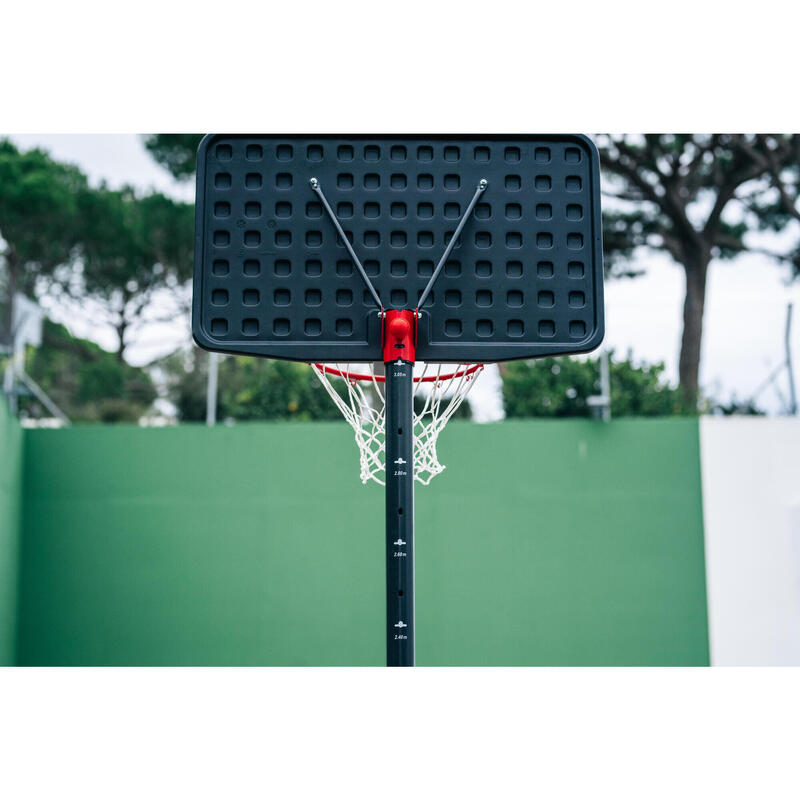 Panier de basket sur pied réglable de 2,20m à 3,05m - B100 Easy Noir