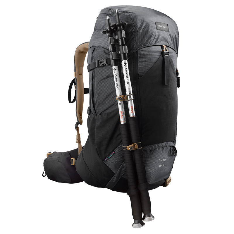 Sac à Dos Randonne Montagne Rando500 50 L 10 L Homme Noir