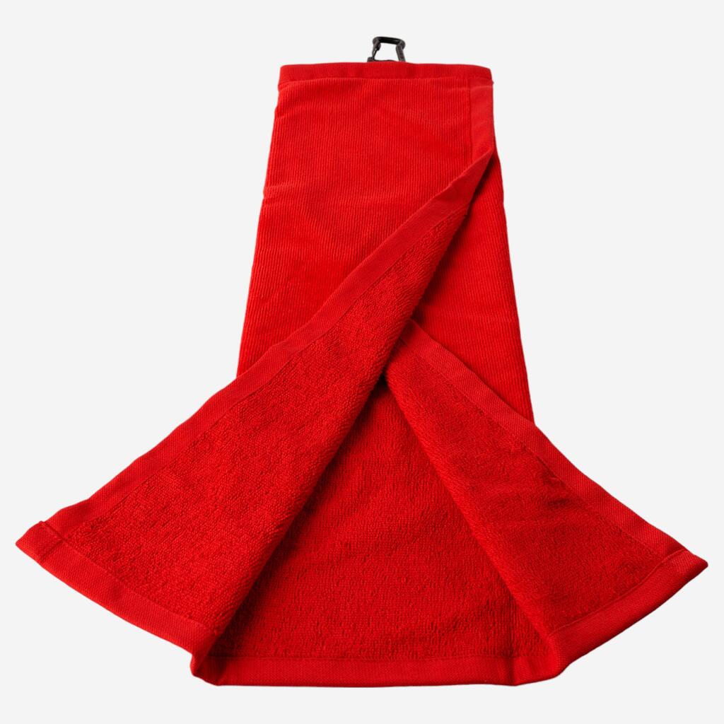TRI-FOLD GOLF TOWEL - INESIS RED