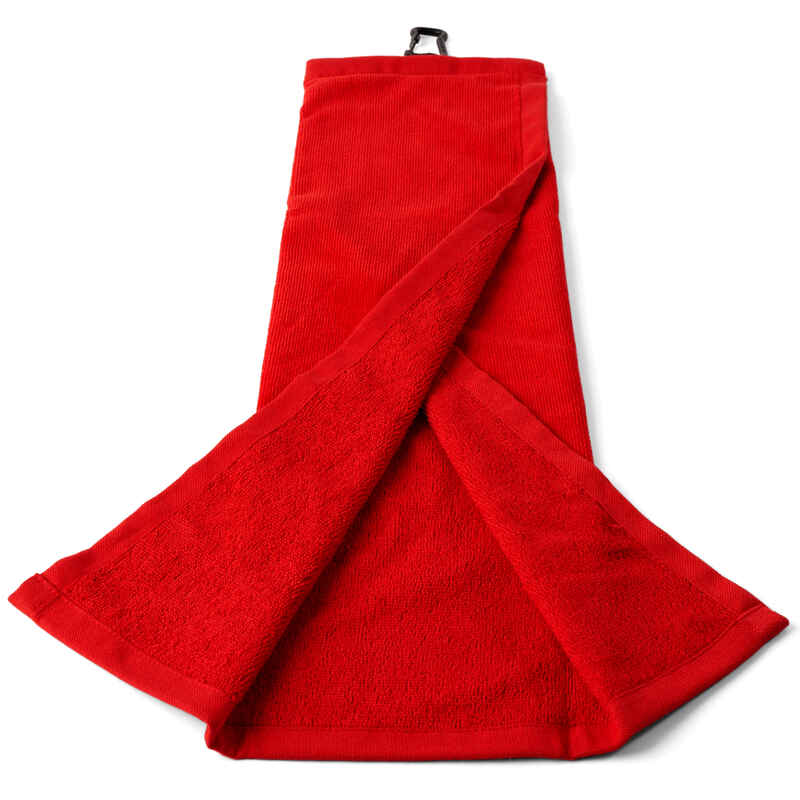 TRI-FOLD GOLF TOWEL - INESIS RED