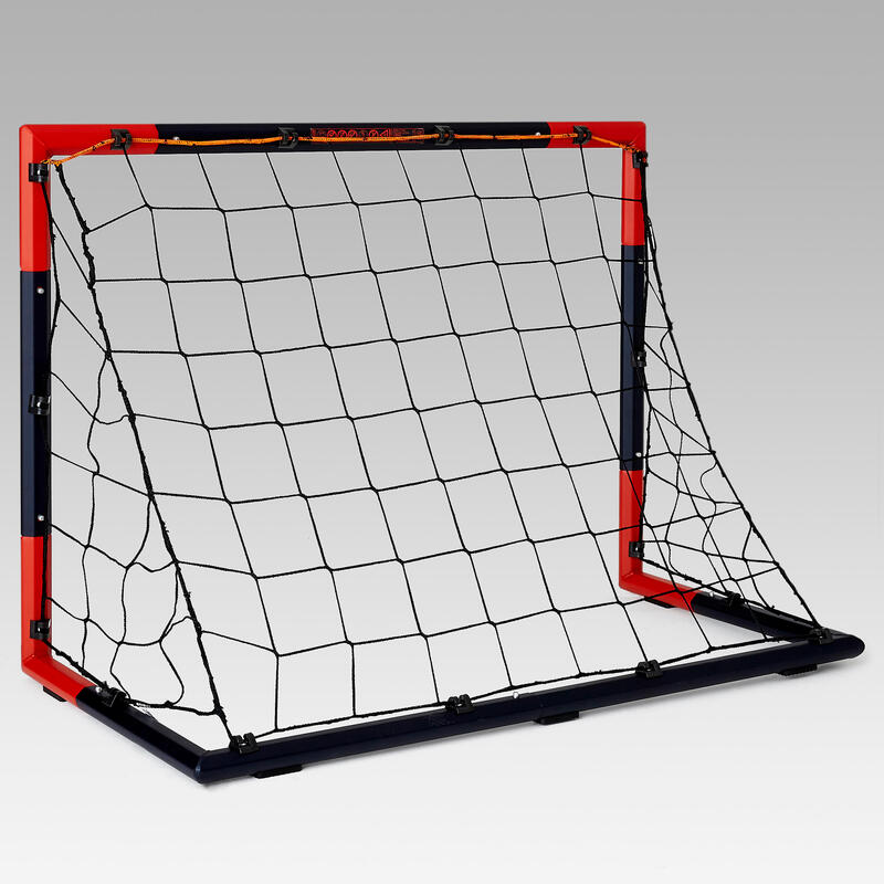 Voetbaldoeltje Classic Goal SG500 maat S 95 x 70 cm marineblauw/rood