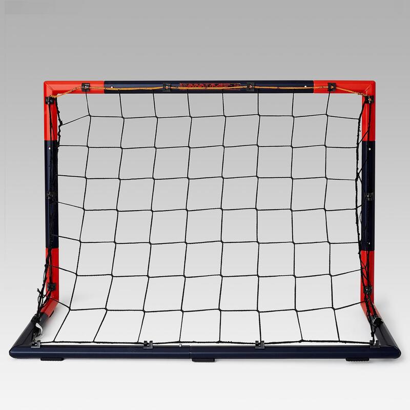 Voetbaldoeltje Classic Goal SG500 maat S 95 x 70 cm marineblauw/rood