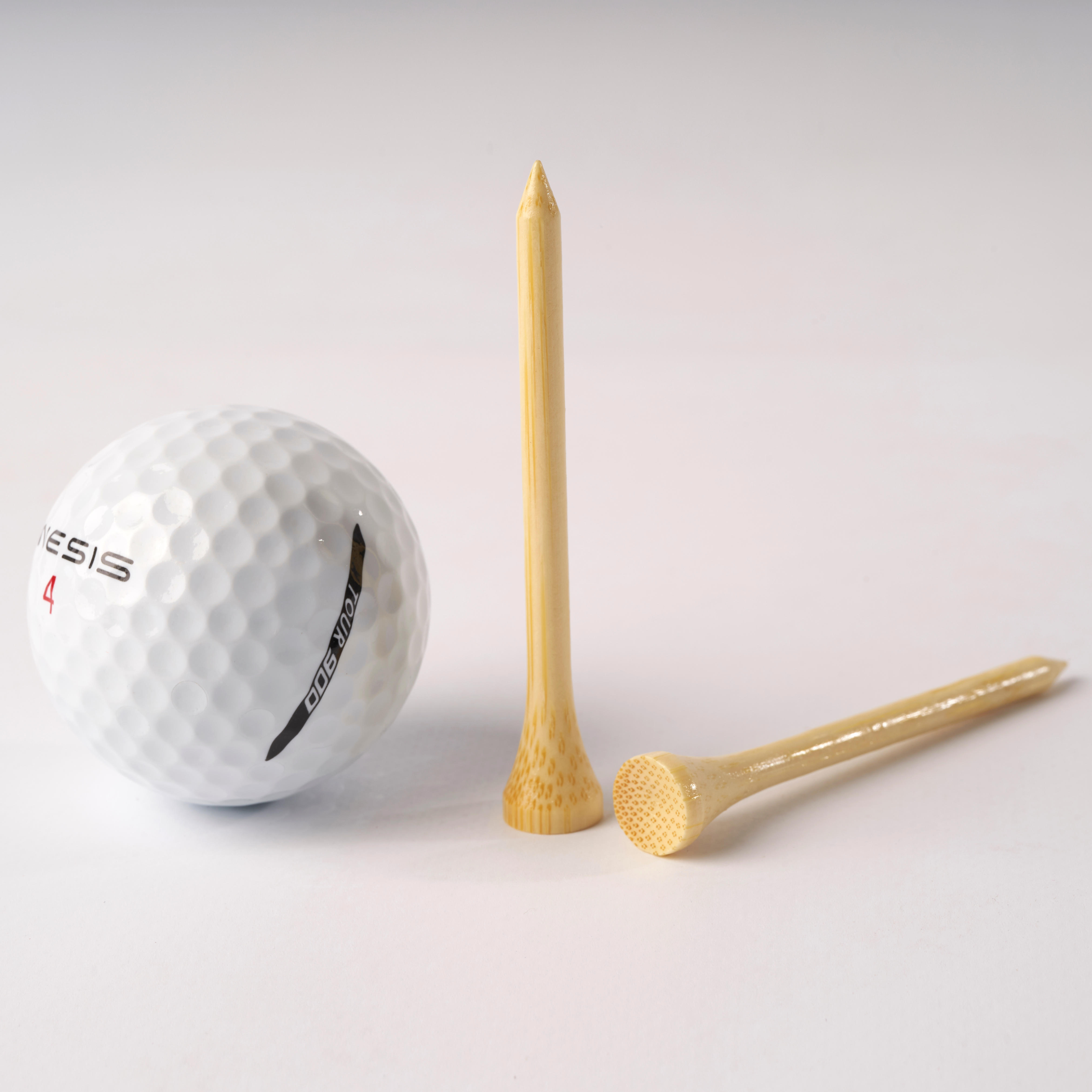25 tés de golf en bambou de 70mm (2¾") - 900 jaunes - INESIS