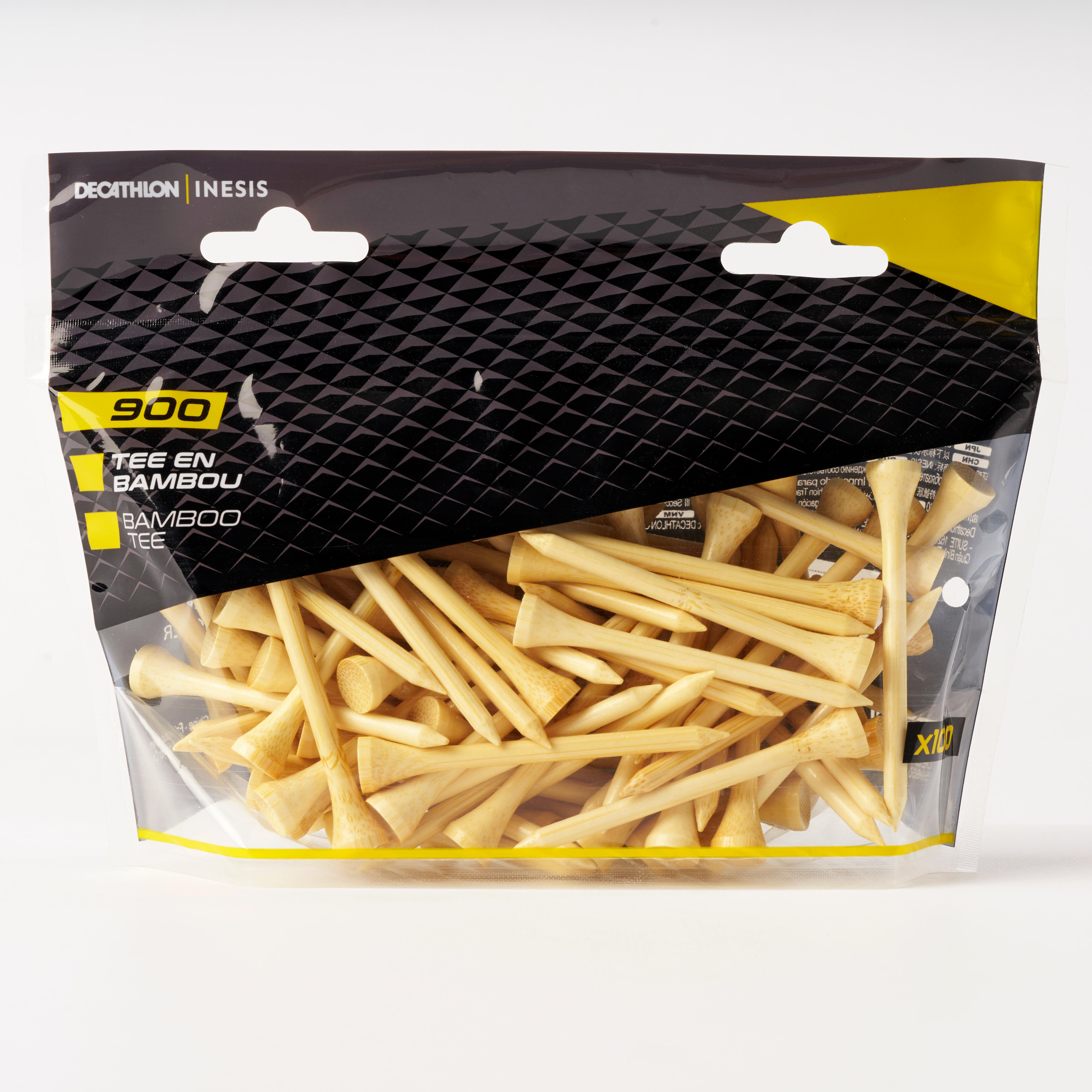 Golf tee, bambusz, 70 mm, 100 db - Inesis