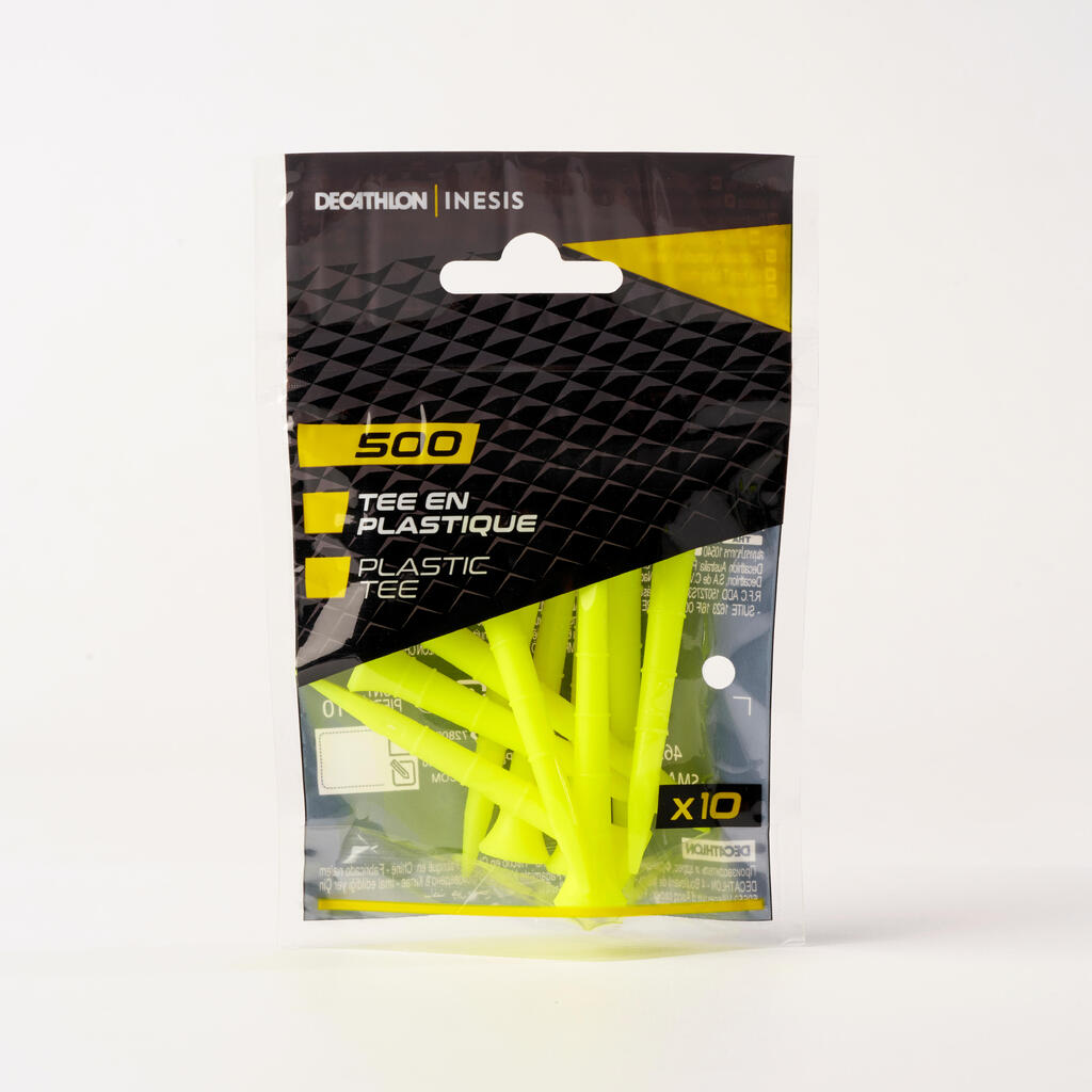 PLASTIČNI TI ZA GOLF INESIS OD 70 mm 10 KOM - ŽUTI