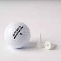 GOLF PLASTIC STEP TEES x10 6 mm - INESIS 100 WHITE