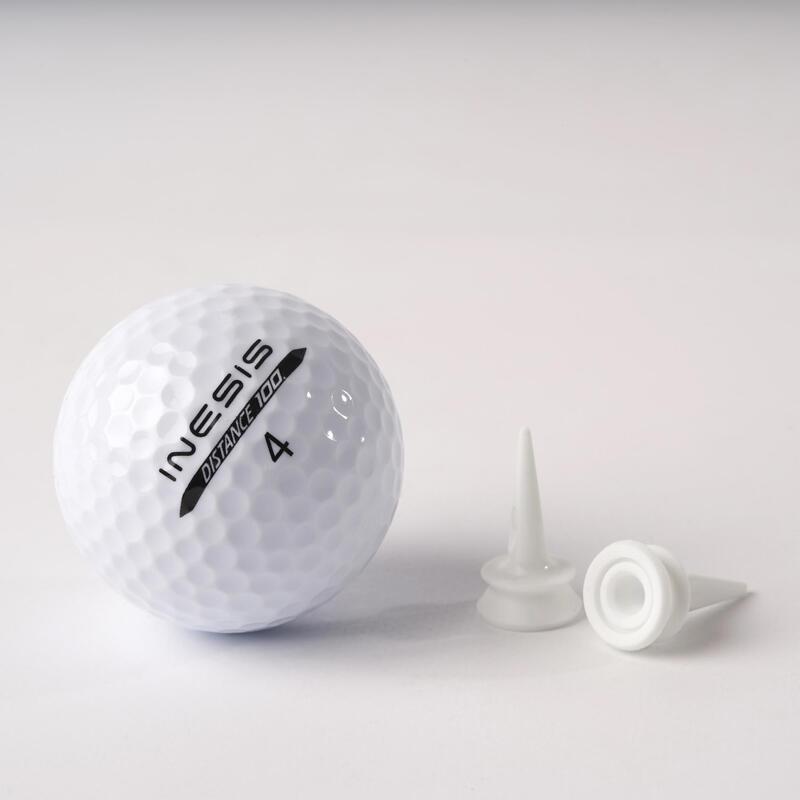 Tees golf x10 plastique à étage 6mm - INESIS blanc -