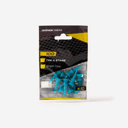 Tees golf x10 plastique à étage 12mm - INESIS bleu