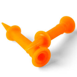 GOLF PLASTIC STEP TEES x10 37mm - INESIS 100 ORANGE