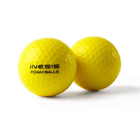 Pelotas de golf de espuma x6 unidades - Inesis amarillo