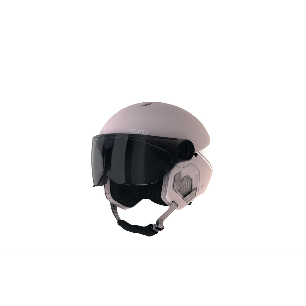 Skihelm mit Visier Kinder - H-KID 550 graublau 