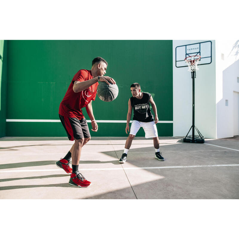 Canasta de baloncesto con pie ajuste fácil de 2,40 m a 3,05 m - B700 pro