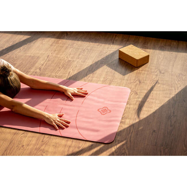 Yogamatte für dynamisches Yoga Grip + 5 mm rosa DOMYOS Decathlon