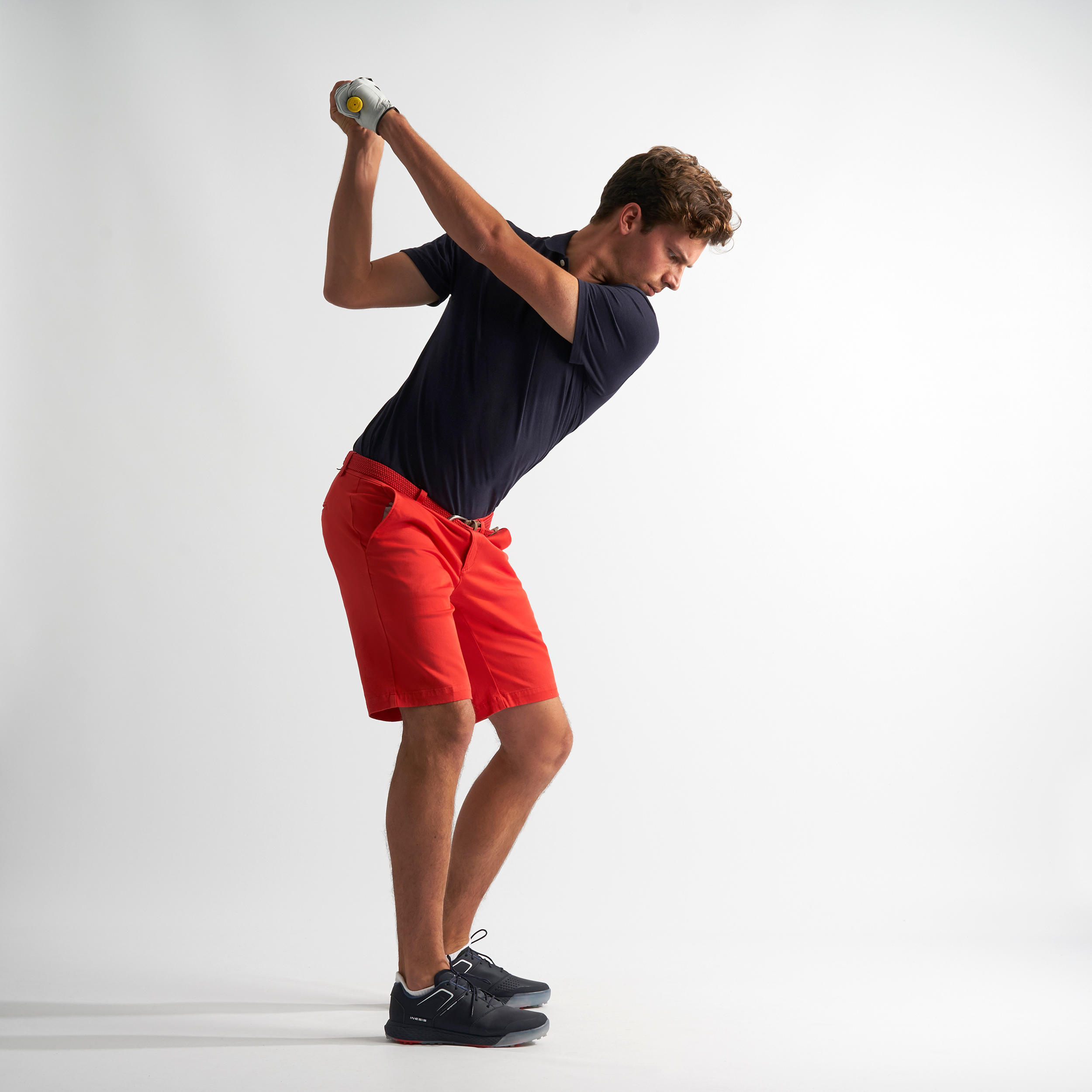 

Men' Golf Short Sleeve Polo Shirt - Navy Blue -  By INESIS | Decathlon