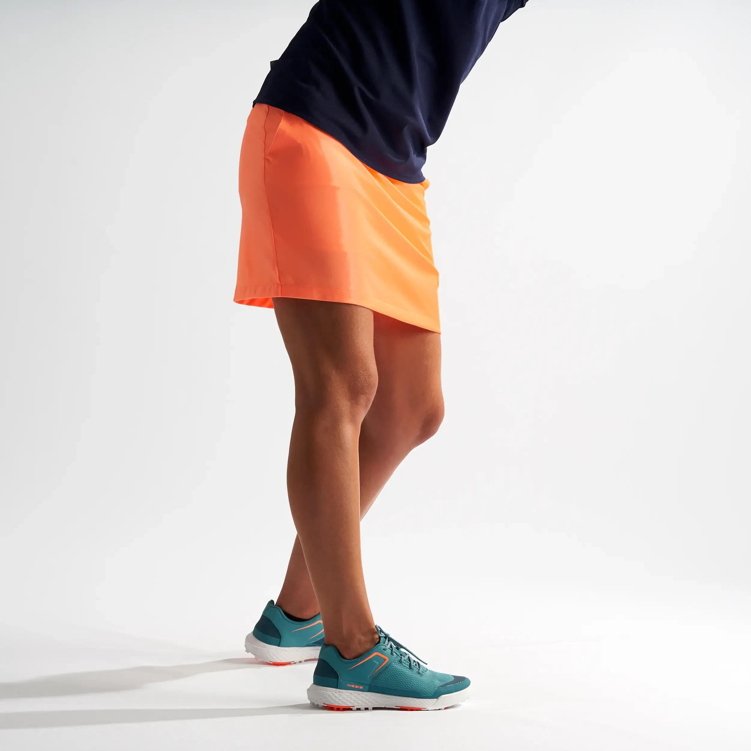 NEON CORAL ORANGE WOMEN'S WARM WEATHER GOLF SKORTS 3/6