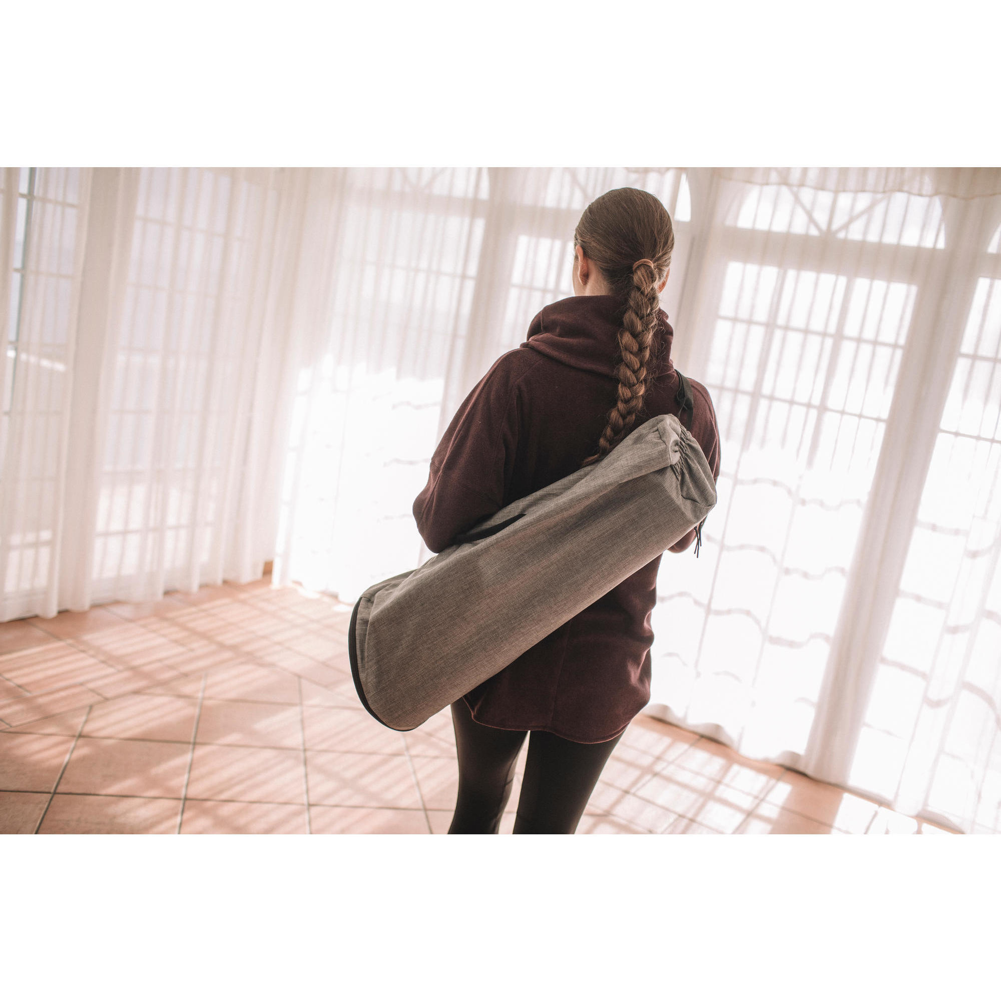 СУМКА ДЛЯ ЙОГИ СЕРАЯ С УЗОРОМ CITY KIMJALY