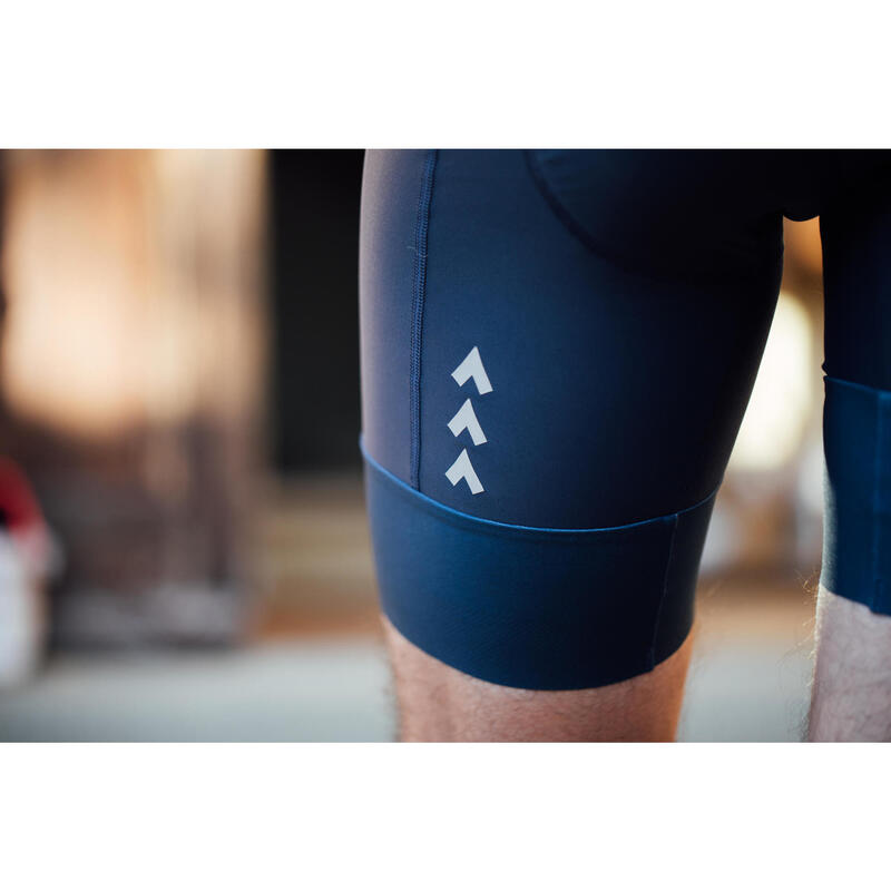 RC 500 Padded Cycling Bib Shorts - Navy Blue