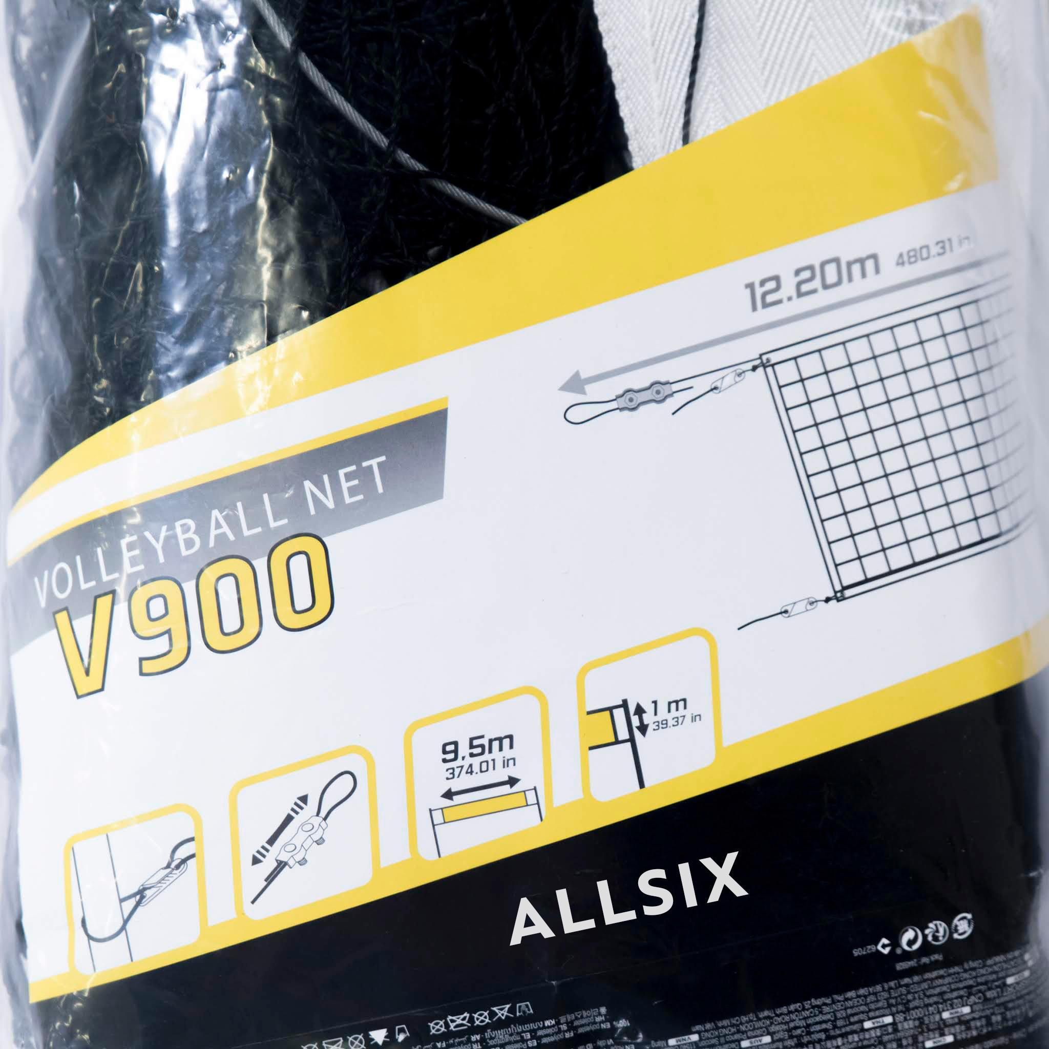 Volleyball Net V900
Metal Cable
9.5m x 1m