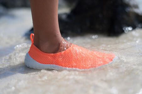 Zapatos acuáticos Aquashoes 100 niños rojo coral