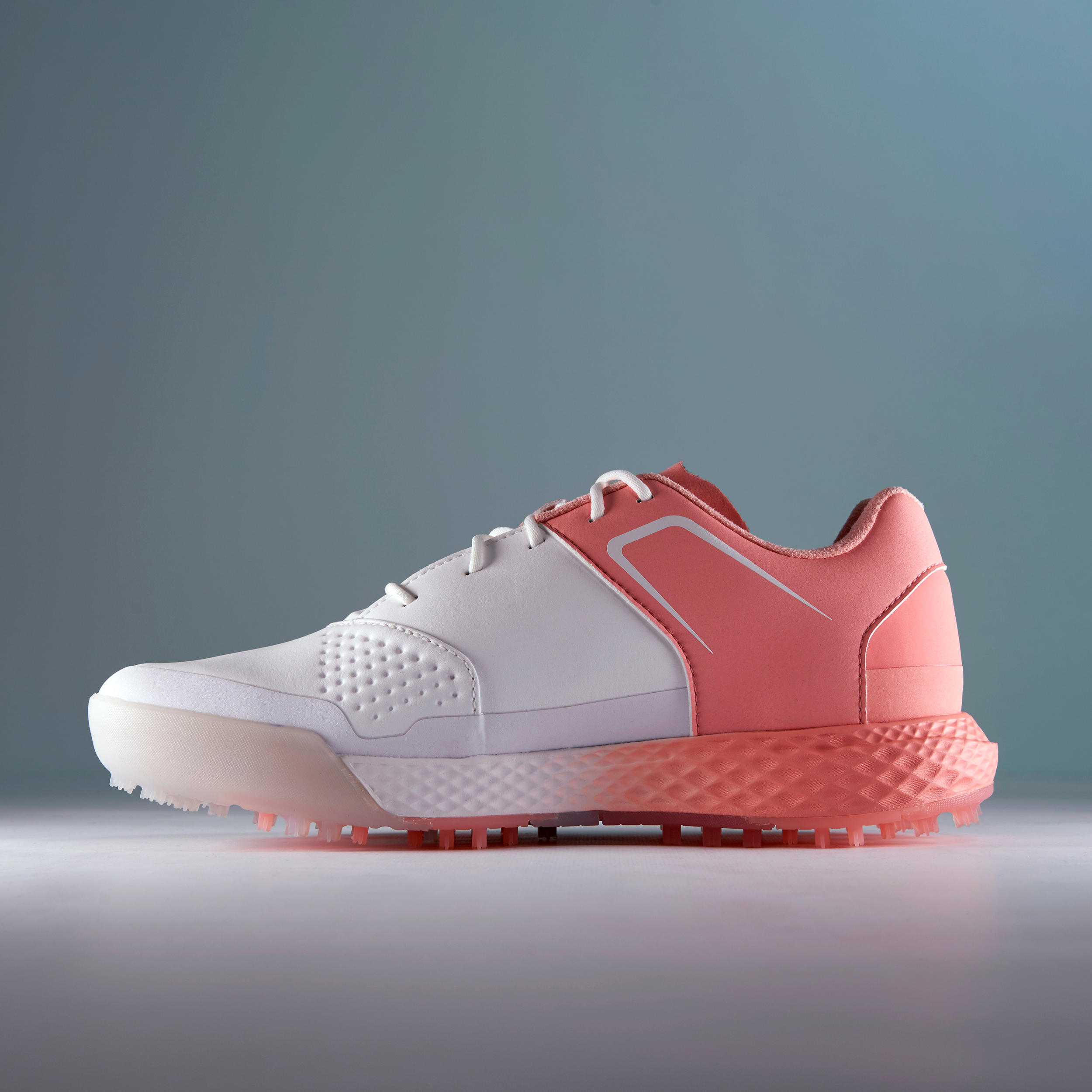 LADIES GRIP WATERPROOF GOLF SHOES WHITE AND PINK 6/13